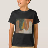 Retro Abstracte kunstdruk T-shirt (Voorkant)
