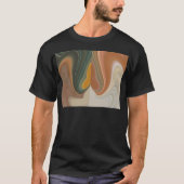 Retro Abstracte kunstdruk T-shirt (Voorkant)