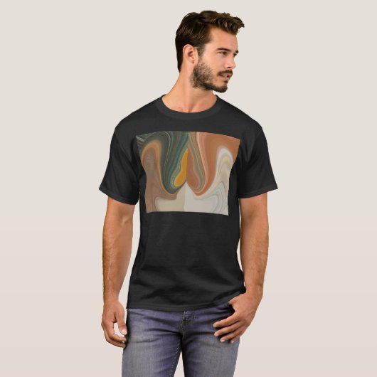 Retro Abstracte kunstdruk T-shirt (Voorkant volledig)