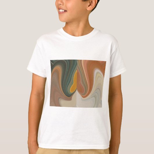 Retro Abstracte kunstdruk T-shirt (Voorkant)