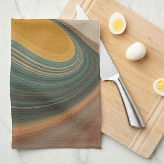 Retro Abstracte kunstdruk Theedoek (Quarter Fold)