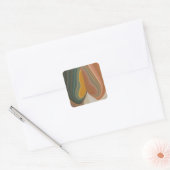 Retro Abstracte kunstdruk Vierkante Sticker (Envelop)