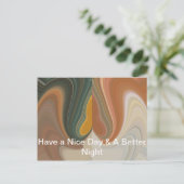 Retro Abstracte Kunstprint Briefkaart (Staand voorkant)