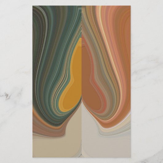 Retro Abstracte Kunstprint Briefpapier (Voorkant)