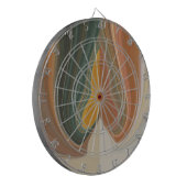 Retro Abstracte Kunstprint Dartbord (Voorkant Links)