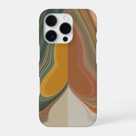 Retro Abstracte Kunstprint iPhone Hoesje (Achterkant)