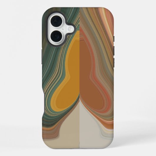 Retro Abstracte Kunstprint iPhone Hoesje (Achterkant)