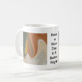 Retro Abstracte Kunstprint Koffiemok (Voorkant links)