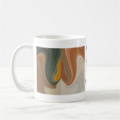 Retro Abstracte Kunstprint Koffiemok (Links)
