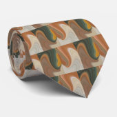 Retro Abstracte Kunstprint Stropdas (Opgerold)