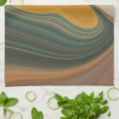 Retro Abstracte Kunstprint Theedoek (Gevouwen)