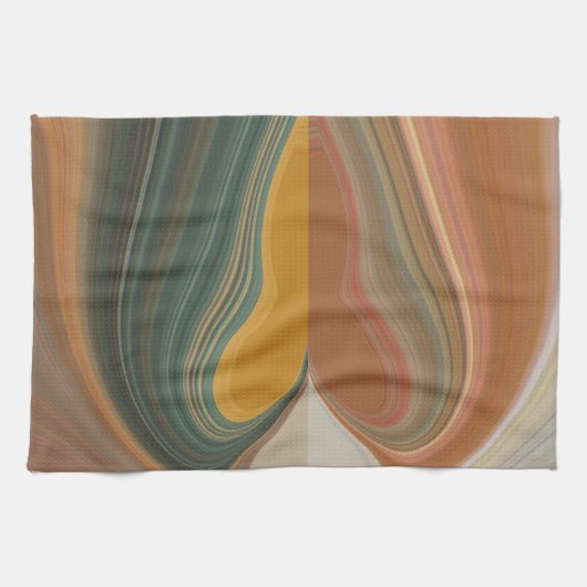 Retro Abstracte Kunstprint Theedoek (Horizontaal)