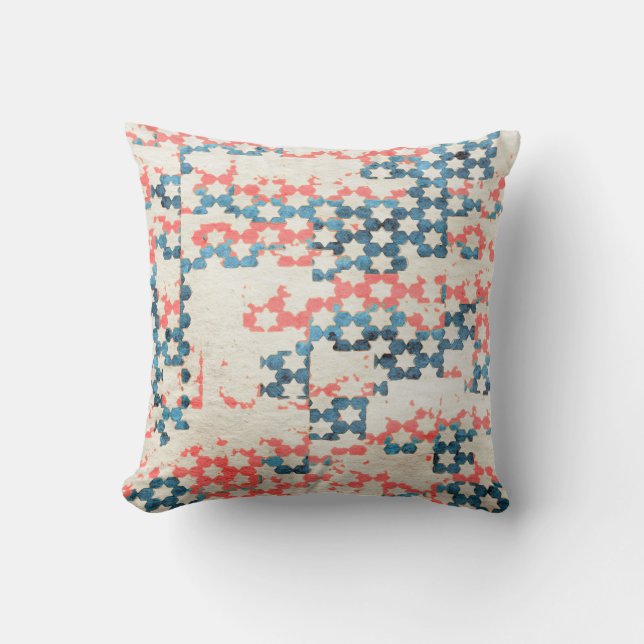 retro  abstracte lappendeken achtergrondinformatie kussen (Voorkant)