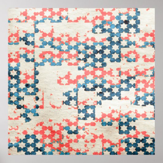 retro  abstracte lappendeken achtergrondinformatie poster (Voorkant)