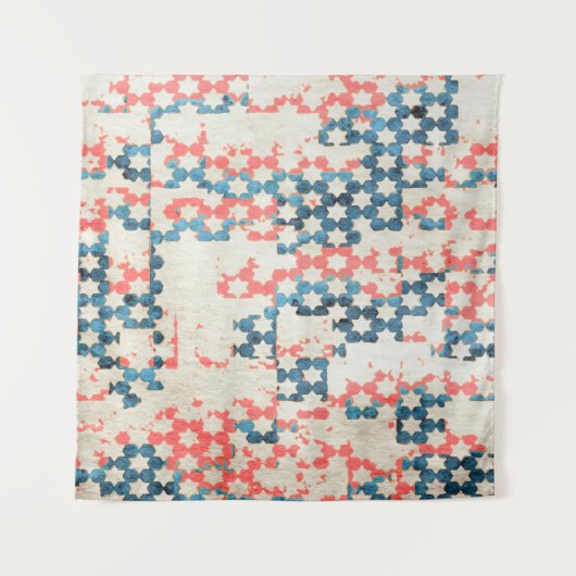 retro abstracte lappendeken achtergrondinformatie wandkleed (Voorkant)