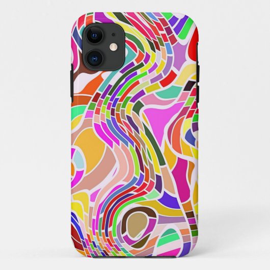 Retro Abstracte lijnkunst | Kleurrijk Case-Mate iPhone Case (Achterkant)