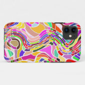 Retro Abstracte lijnkunst | Kleurrijk Case-Mate iPhone Case (Achterkant (horizontaal))