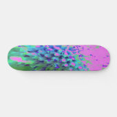 Retro Abstracte Magenta en Lime Green Flower Persoonlijk Skateboard (Horizontaal)
