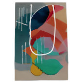 Retro abstracte minimalistische kunst medium cadeauzakje (Achterkant)