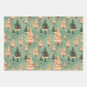 Retro Abstracte nostalgische winterkerst Inpakpapier Vel (Voorkant)