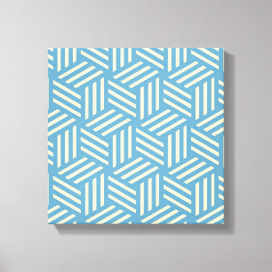 Retro Abstracte optische illusie kubussen patroon Canvas Afdruk