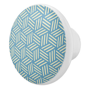 Retro Abstracte optische illusie kubussen patroon  Keramische Knop