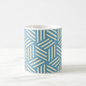 Retro Abstracte optische illusie kubussen patroon Koffiemok (Center)