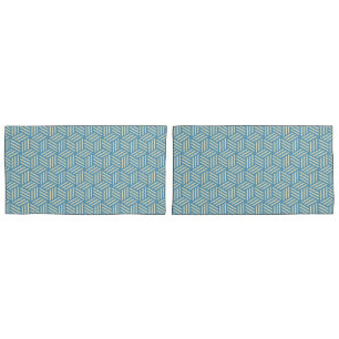 Retro Abstracte optische illusie kubussen patroon  Kussensloop