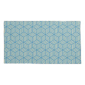 Retro Abstracte optische illusie kubussen patroon Kussensloop (Achterkant-Links)