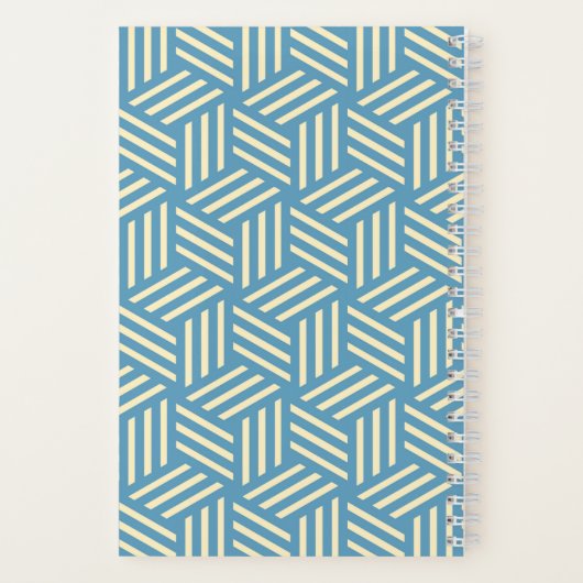 Retro Abstracte optische illusie kubussen patroon Notitieboek (Achterkant)