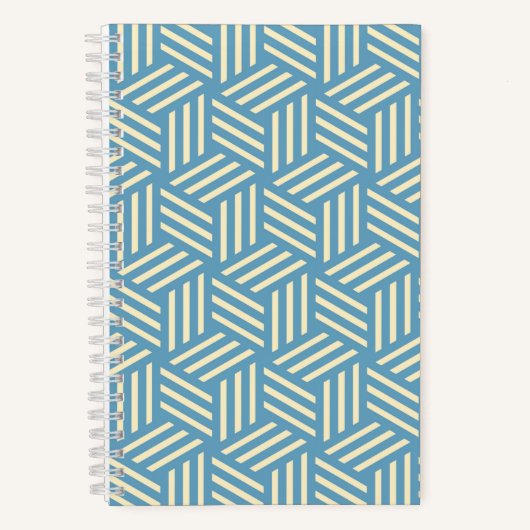 Retro Abstracte optische illusie kubussen patroon  Notitieboek (Voorkant)