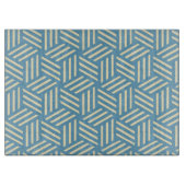 Retro Abstracte optische illusie kubussen patroon Snijplank (Voorkant)