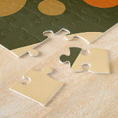 Retro Abstracte Organische Vormen Patroon Legpuzzel (Zijkant)