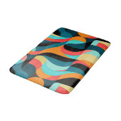 RETRO Abstracte Patroon Kleurrijke Mid Century Mod Badmat (Gekanteld)