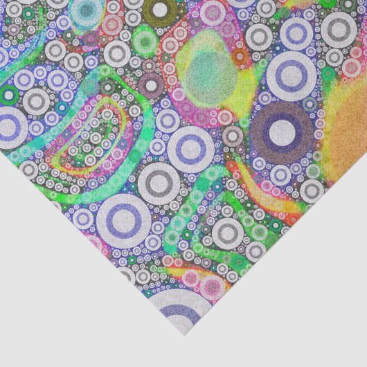 Retro Abstracte Patroon van de Cirkel Tissuepapier (Detail)