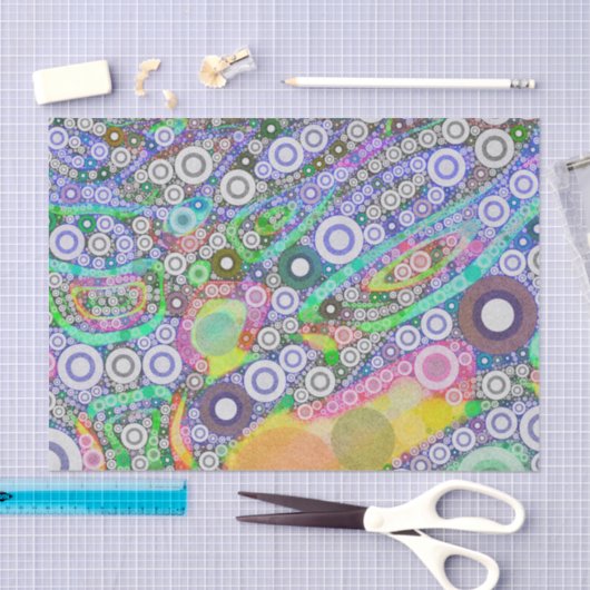 Retro Abstracte Patroon van de Cirkel Tissuepapier (Craft)