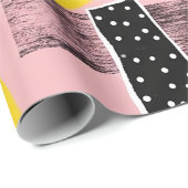 Retro Abstracte Penseelstreek (10) Cadeaupapier (Rol Hoek)