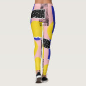 Retro Abstracte Penseelstreek (10) Leggings (Achterkant)