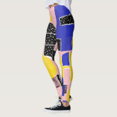 Retro Abstracte Penseelstreek (10) Leggings (Links)