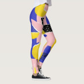 Retro Abstracte Penseelstreek (10) Leggings (Rechts)
