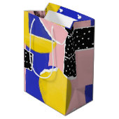 Retro Abstracte Penseelstreek (10) Medium Cadeauzakje (Achterkant Gekanteld)