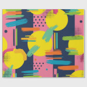 Retro Abstracte Penseelstreek (11) Cadeaupapier (Vlak)