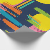 Retro Abstracte Penseelstreek (11) Cadeaupapier (Hoek)