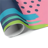 Retro Abstracte Penseelstreek (11) Cadeaupapier (Rol Hoek)