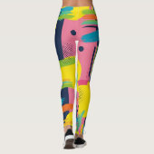 Retro Abstracte Penseelstreek (11) Leggings (Achterkant)