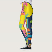 Retro Abstracte Penseelstreek (11) Leggings (Links)