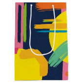 Retro Abstracte Penseelstreek (11) Medium Cadeauzakje (Achterkant)