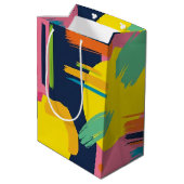 Retro Abstracte Penseelstreek (11) Medium Cadeauzakje (Achterkant Gekanteld)