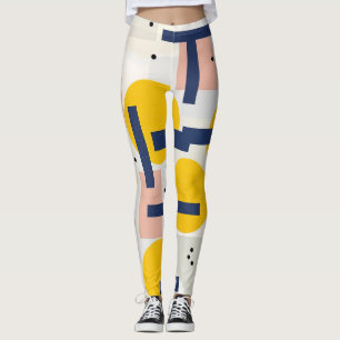 Retro Abstracte Penseelstreek (12) Leggings
