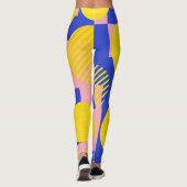 Retro Abstracte Penseelstreek (13) Leggings (Achterkant)